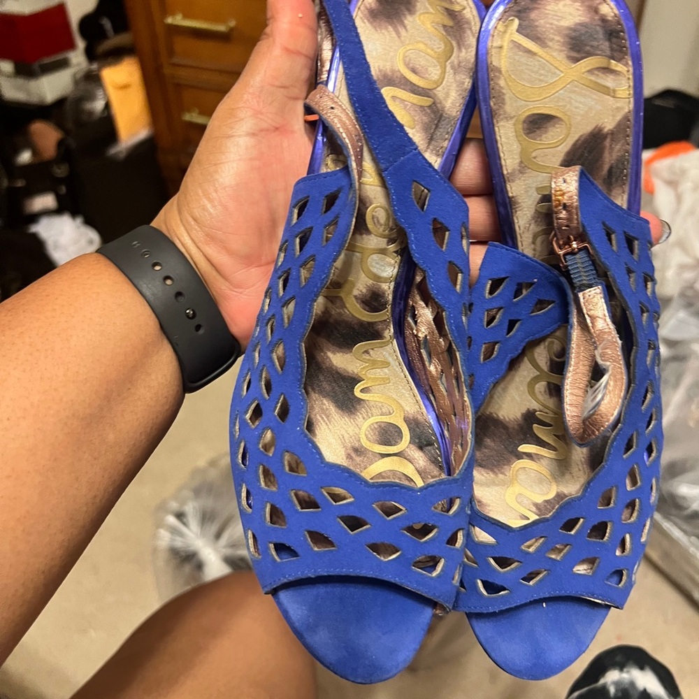 Sam Edelman Royal Blue Cutout Sandals